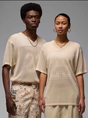 Air Jordan Open Knit V-Neck Jersey with '23’ NWT XXL